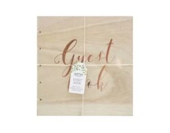Gastenboek Hout 22cm -Feestartikelen Winkel gastenboek hout 22cm 2