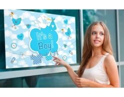 Geboorte Jongen Raamvlag It's A Boy 90cm -Feestartikelen Winkel geboorte jongen raamvlag its a boy 90cm 1
