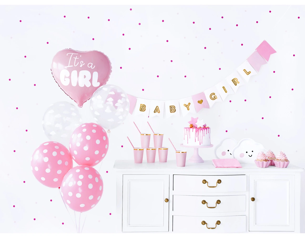 Geboorte Versiering Set Meisje 49 Delig 4 Geboorte Versiering Set Meisje 49 Delig - Afbeelding 2