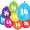 Gekleurde Ballonnen 14 Jaar 30cm 8st -Feestartikelen Winkel gekleurde ballonnen 14 jaar 30cm 8st