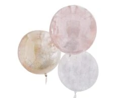 Gekleurde Ballonnen Metallic Glitter 45cm 3st