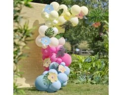 Gekleurde Ballonnenboog Bladeren En Bloemen -Feestartikelen Winkel gekleurde ballonnenboog bladeren en bloemen 1