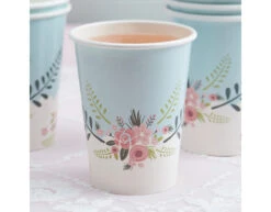 Gekleurde Bekers Bloemen 250ml 8st -Feestartikelen Winkel gekleurde bekers bloemen 250ml 8st 2