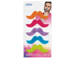 Gekleurde Nep Snor 5st -Feestartikelen Winkel gekleurde nep snor 5st 7