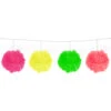 Gekleurde Slinger Pompon Neon 3m -Feestartikelen Winkel gekleurde slinger pompon neon 3m