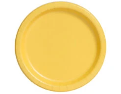 Gele Borden Rond 17,5cm 8st