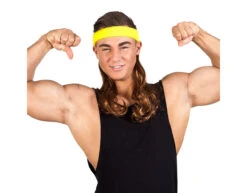 Gele Hoofdband Bruine Haren -Feestartikelen Winkel gele hoofdband bruine haren 1