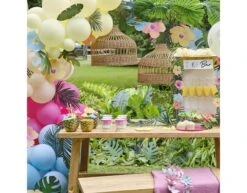 Gele Servetten Bloemen 16,5cm 16st -Feestartikelen Winkel gele servetten bloemen 165cm 16st 3