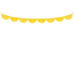 Gele Slingers Crepe Franje Rond XL 3m