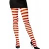 Gestreepte Panty Rood En Wit -Feestartikelen Winkel gestreepte panty rood en wit