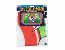 Gevelvlag 75 Jaar 1,5m -Feestartikelen Winkel gevelvlag 75 jaar 15m 1