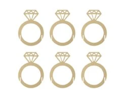 Glasmarkers Diamanten 5cm 6st