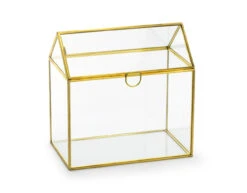Glazen Enveloppendoos Goud 21xcm