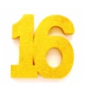 Goud Tafeldecoratie Cijfer 16 Glitter 20,5cm -Feestartikelen Winkel goud tafeldecoratie cijfer 16 glitter 205cm