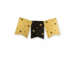 Goud Zwarte Slinger Sterren 6m