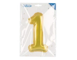 Gouden 1 Jaar Stickers Folieballon 20cm -Feestartikelen Winkel gouden 1 jaar stickers folieballon 20cm 2