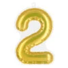 Gouden 2 Jaar Stickers Folieballon 20cm -Feestartikelen Winkel gouden 2 jaar stickers folieballon 20cm