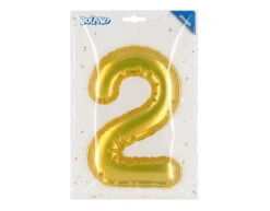 Gouden 2 Jaar Stickers Folieballon 20cm -Feestartikelen Winkel gouden 2 jaar stickers folieballon 20cm 2