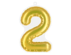 Gouden 2 Jaar Stickers Folieballon 20cm