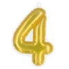 Gouden 4 Jaar Stickers Folieballon 20cm -Feestartikelen Winkel gouden 4 jaar stickers folieballon 20cm