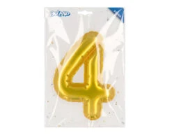 Gouden 4 Jaar Stickers Folieballon 20cm -Feestartikelen Winkel gouden 4 jaar stickers folieballon 20cm 2