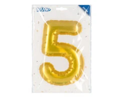 Gouden 5 Jaar Stickers Folieballon 20cm -Feestartikelen Winkel gouden 5 jaar stickers folieballon 20cm 2