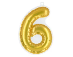 Gouden 6 Jaar Stickers Folieballon 20cm