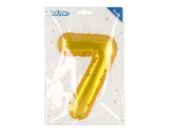 Gouden 7 Jaar Stickers Folieballon 20cm -Feestartikelen Winkel gouden 7 jaar stickers folieballon 20cm 2