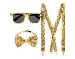 Gouden Accessoireset 3 Delig -Feestartikelen Winkel gouden accessoireset 3 delig 3