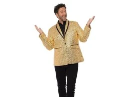 Gouden Blazer Heren -Feestartikelen Winkel gouden blazer heren 1