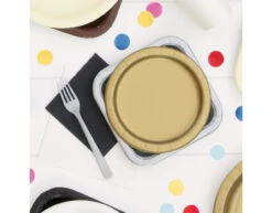 Gouden Borden 18cm 20st -Feestartikelen Winkel gouden borden 18cm 20st 2