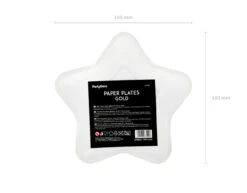 Gouden Borden Ster 18cm 6st -Feestartikelen Winkel gouden borden ster 18cm 6st 9