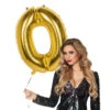Gouden Cijfer Ballon 0 Jaar 86cm