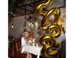 Gouden Cijfer Ballon 0 Jaar 86cm -Feestartikelen Winkel gouden cijfer ballon 0 jaar 86cm 3