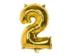 Gouden Cijfer Ballon 2 Jaar 86cm