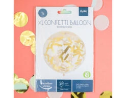 Gouden Confetti Ballon 61cm -Feestartikelen Winkel gouden confetti ballon 61cm 2