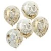 Gouden Confetti Ballonnen Oh Baby 30cm 5st -Feestartikelen Winkel gouden confetti ballonnen oh baby 30cm 5st