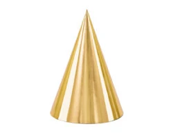 Gouden Feesthoedjes 16cm 6st