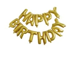 Gouden Happy Birthday Ballonnen Set 35cm