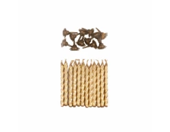 Gouden Kaarsjes 6cm 12st