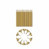 Gouden Kaarsjes Houder 6cm 12st -Feestartikelen Winkel gouden kaarsjes houder 6cm 12st