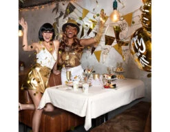 Gouden Slinger Glitter Papier 6m -Feestartikelen Winkel gouden slinger glitter papier 6m 2