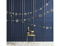 Gouden Slinger Sterren 5m -Feestartikelen Winkel gouden slinger sterren 5m 2