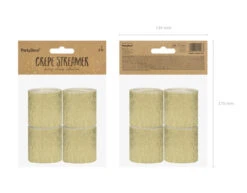 Gouden Slingers Crepe Rol 5cm 10m 4st -Feestartikelen Winkel gouden slingers crepe rol 5cm 10m 4st 2