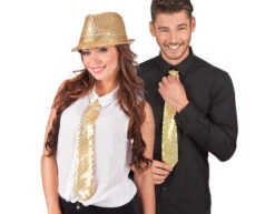 Gouden Stropdas Glitter -Feestartikelen Winkel gouden stropdas glitter 1
