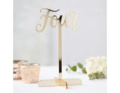 Gouden Tafelnummers 1-12 20cm 12st -Feestartikelen Winkel gouden tafelnummers 1 12 20cm 12st 1