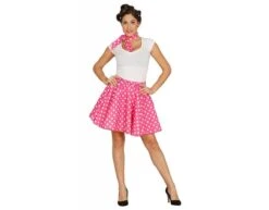 Grease Kostuum Set Roze 50's Dames L