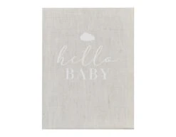 Grijze Gastenboek Hello Baby 16cm