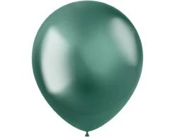 Groene Ballonnen Chroom 33cm 10st