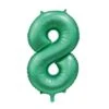 Groene Cijfer Ballon 8 Jaar Glans 86cm